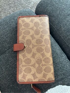 Coach Skinny Wallet In Signature Canvas